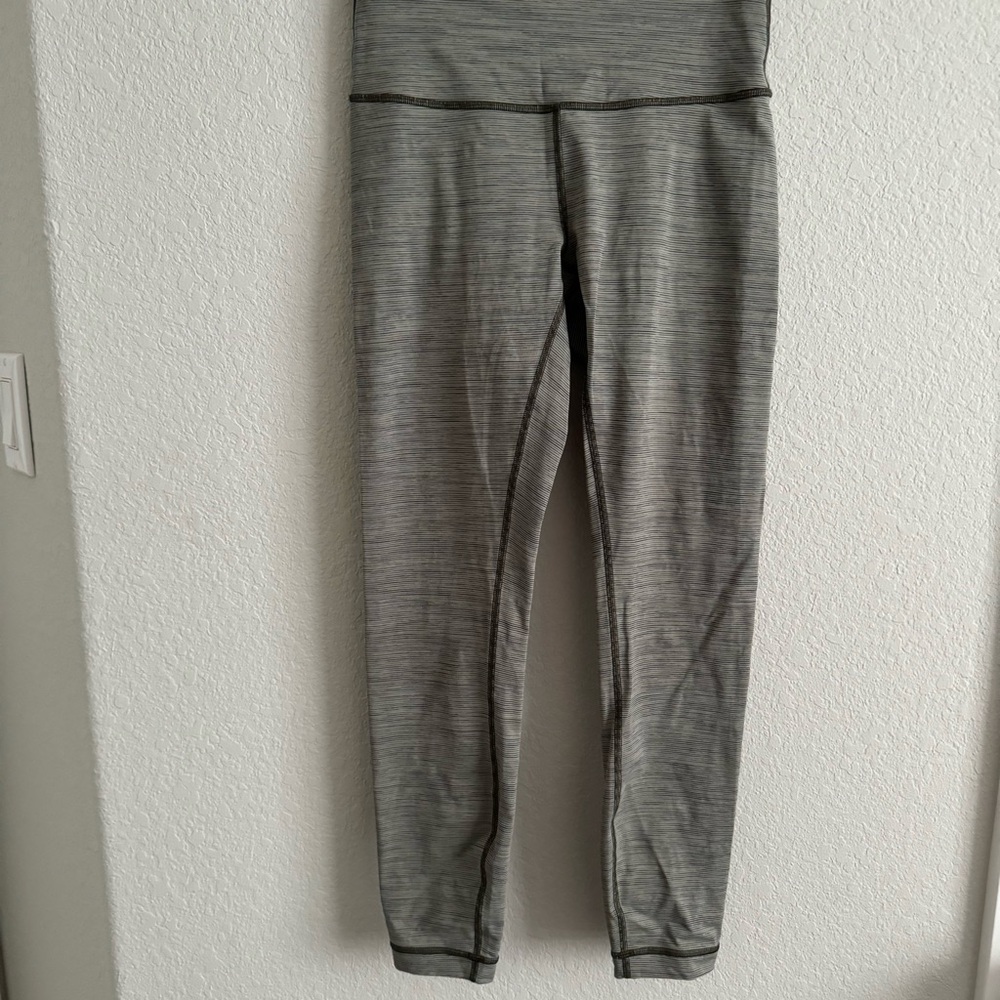 Lululemon Wunder Under Tights Leggings Full On Luon Sage Olive Green